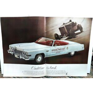 1973 Cadillac Eldorado Official Pace Car Racing Indy 500 Original Print Ad 70s